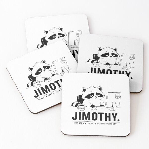 Item preview, Jimothy The Raccoon | Minimum effort. Maximum Comfort. | Funny Minimalist Animal Design designed and sold by Cavalier-org.