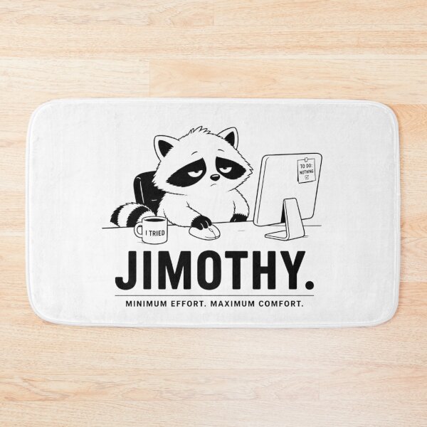 Item preview, Jimothy The Raccoon | Minimum effort. Maximum Comfort. | Funny Minimalist Animal Design designed and sold by Cavalier-org.