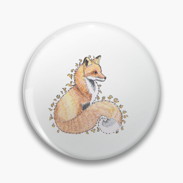 Item preview, Sun Fox Cute Botanical Golden Fox Sunflower Vine Design designed and sold by Meginks.