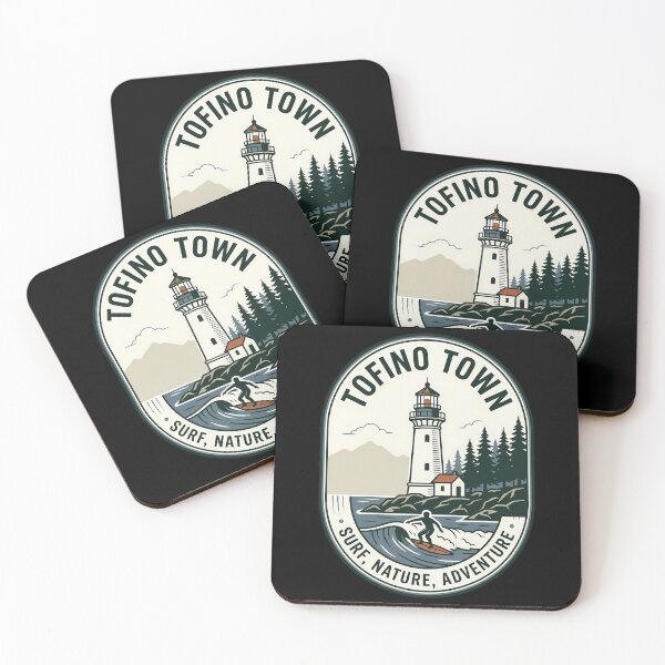 Item preview, Tofino Town Vintage Travel Emblem Surfing Lighthouse designed and sold by k3rstman1.