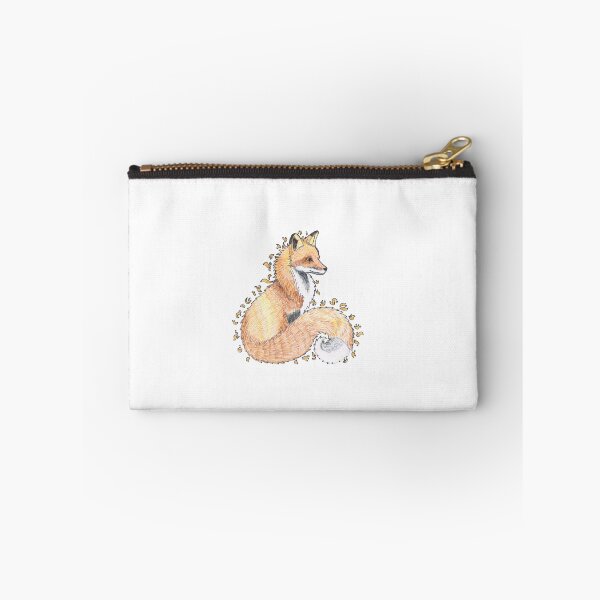 Item preview, Sun Fox Cute Botanical Golden Fox Sunflower Vine Design designed and sold by Meginks.