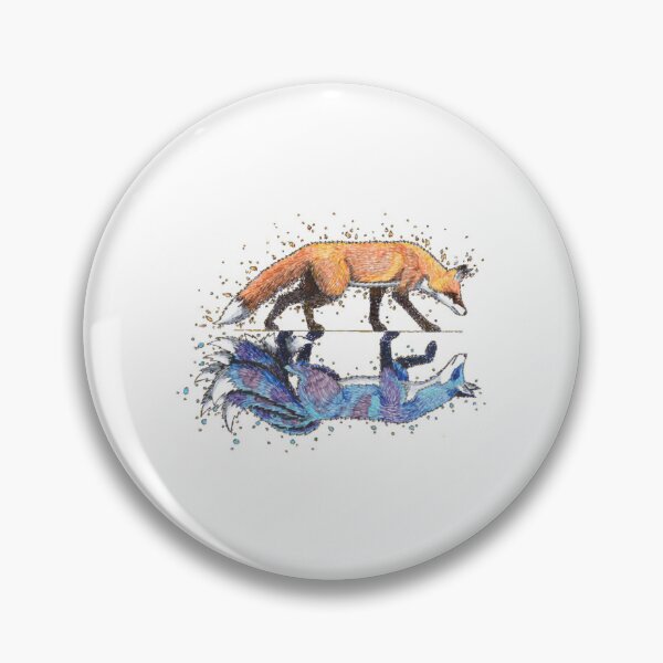 Item preview, On The Edge Clever Fox Galaxy Mirror Reflection Design designed and sold by Meginks.