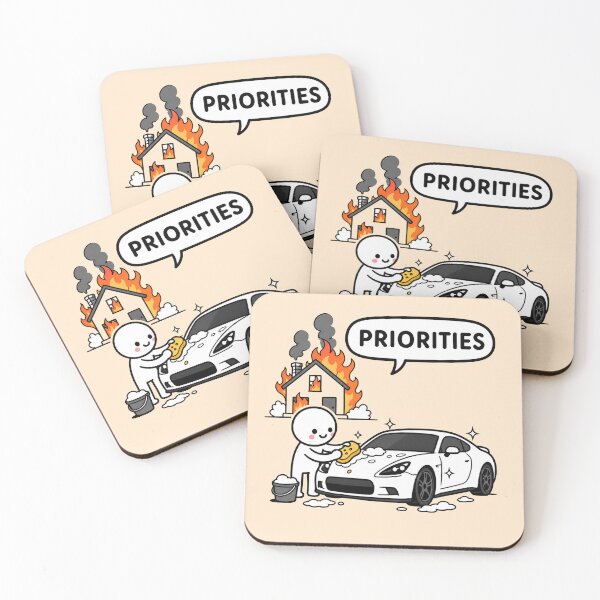 Item preview, Funny Car Priorities Sticker designed and sold by MonkiFlipp.