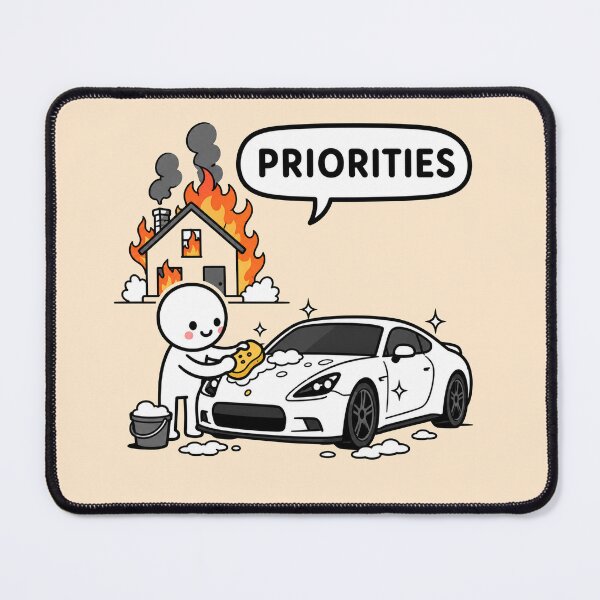 Item preview, Funny Car Priorities Sticker designed and sold by MonkiFlipp.