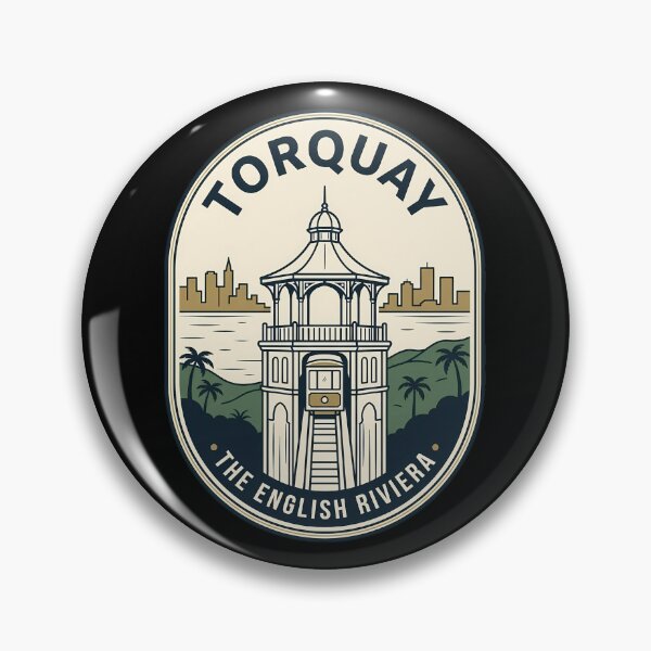 Item preview, Torquay English Riviera Vintage Travel Emblem designed and sold by k3rstman1.