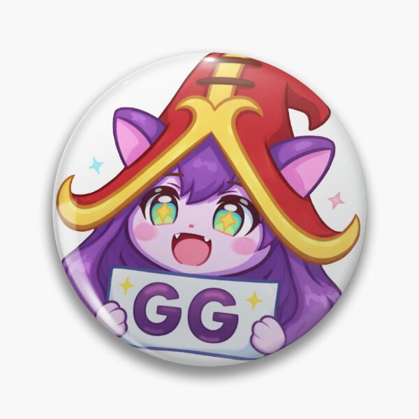 Item preview, lulu league cute purple magician GG emote sticker  designed and sold by Mypixieart.