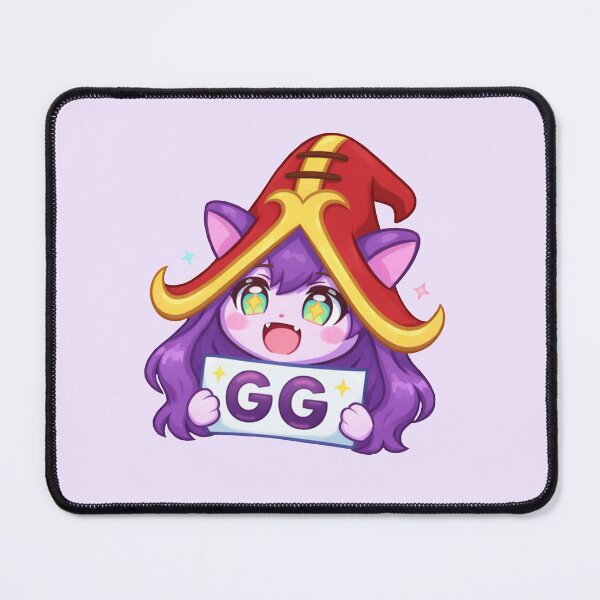 Item preview, lulu league cute purple magician GG emote sticker designed and sold by Mypixieart.