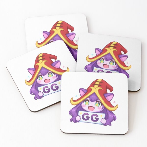Item preview, lulu league cute purple magician GG emote sticker designed and sold by Mypixieart.