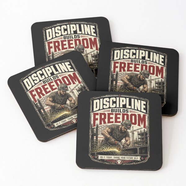Item preview, Discipline Builds Freedom - Blue Collar Worker Vintage Motivation Shirt designed and sold by DomKo10.