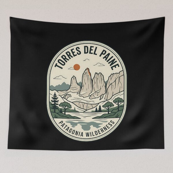 Item preview, Torres Del Paine Patagonia Vintage Travel Emblem designed and sold by k3rstman1.