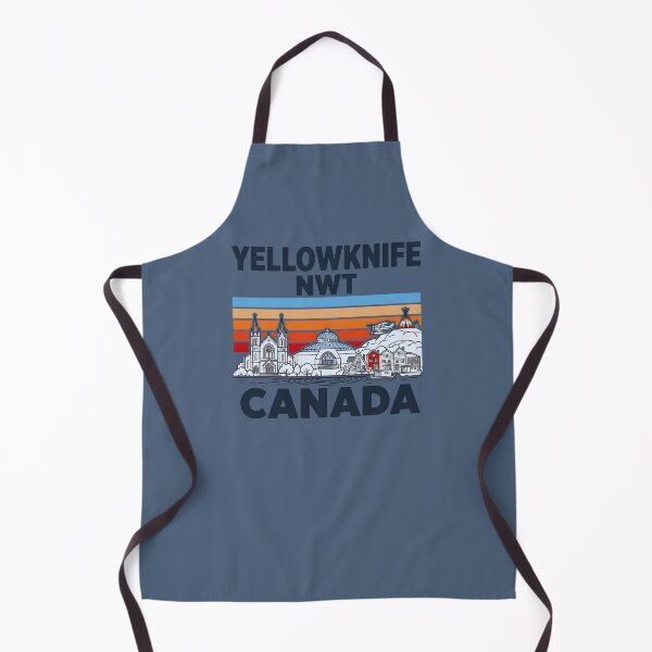 Item preview, Yellowknife NWT Canada Minimalist Skyline Retro Colors designed and sold by HowToCanadian.