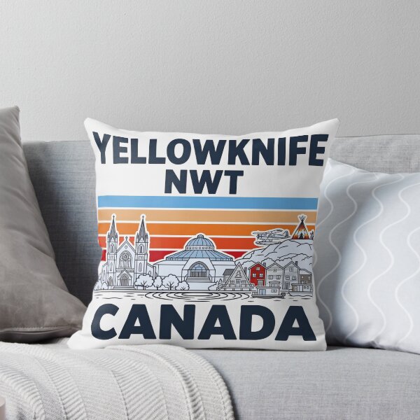 Item preview, Yellowknife NWT Canada Minimalist Skyline Retro Colors designed and sold by HowToCanadian.