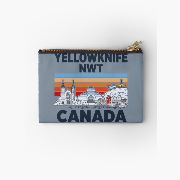 Item preview, Yellowknife NWT Canada Minimalist Skyline Retro Colors designed and sold by HowToCanadian.