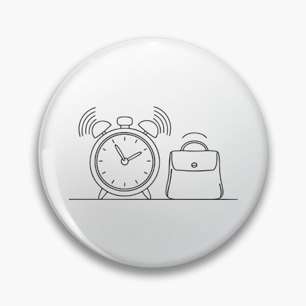 Item preview, An alarm clock ringing beside a travel bag designed and sold by rasagamastore.