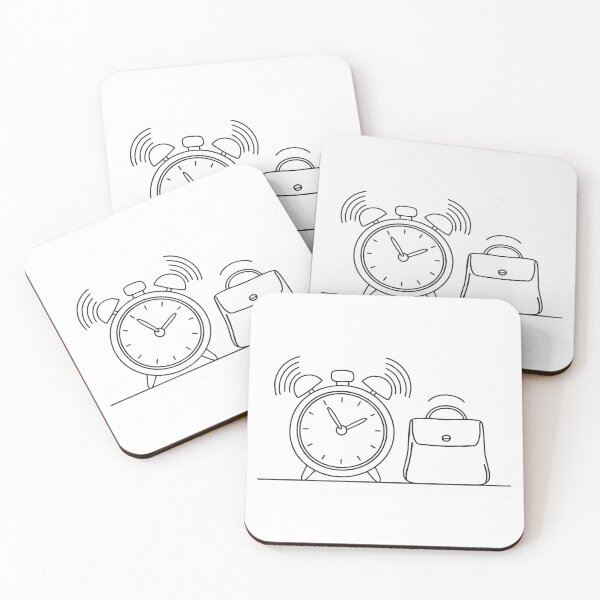 Item preview, An alarm clock ringing beside a travel bag designed and sold by rasagamastore.