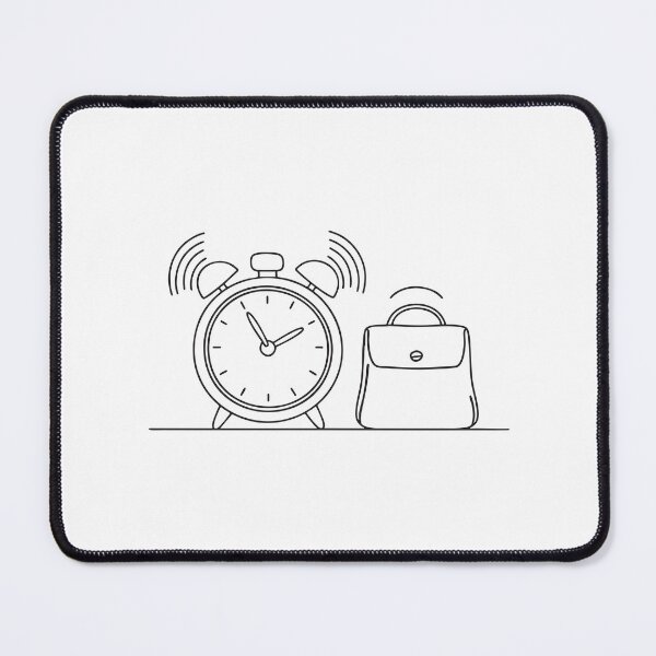 Item preview, An alarm clock ringing beside a travel bag designed and sold by rasagamastore.
