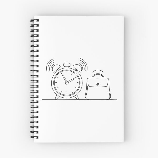 Item preview, An alarm clock ringing beside a travel bag designed and sold by rasagamastore.