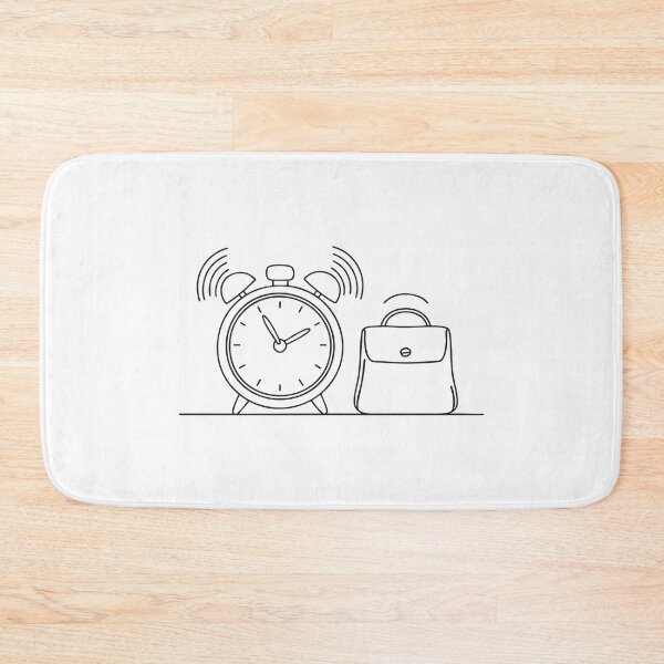 Item preview, An alarm clock ringing beside a travel bag designed and sold by rasagamastore.