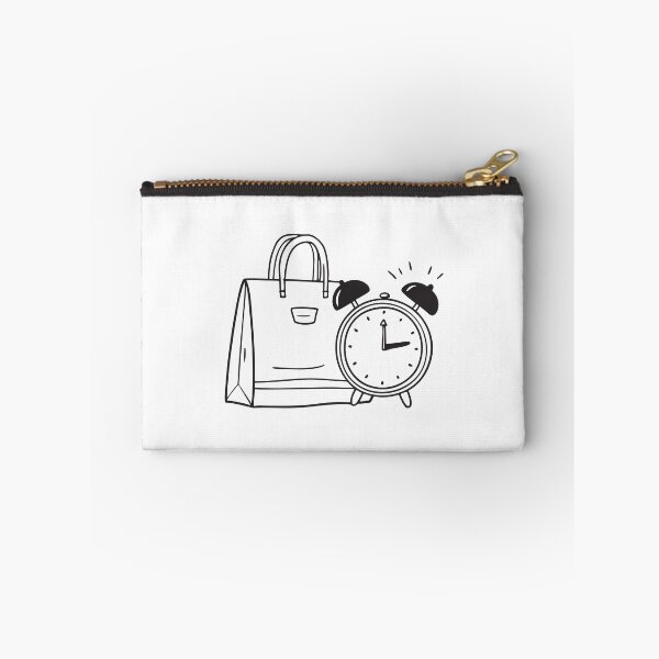 Item preview, A ringing clock placed next to a bag designed and sold by rasagamastore.