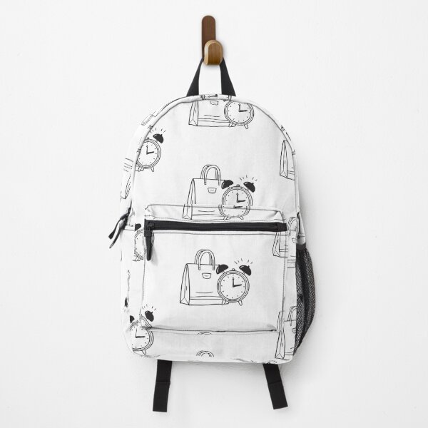 Item preview, A ringing clock placed next to a bag designed and sold by rasagamastore.