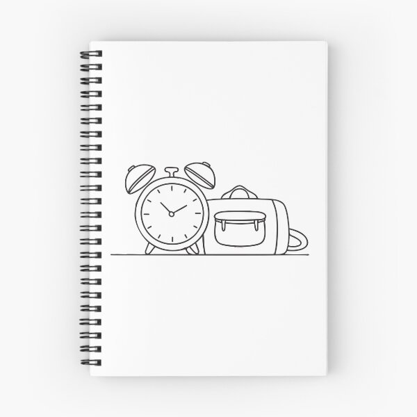 Item preview, An alarm clock sounding near a partially packed bag designed and sold by rasagamastore.