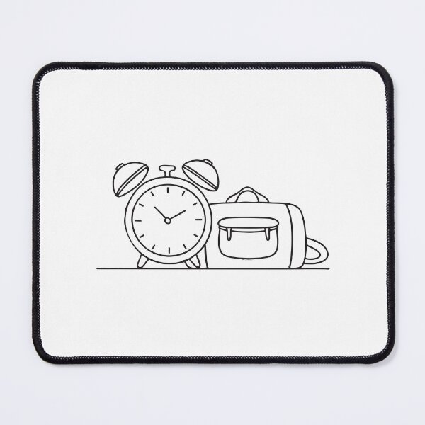 Item preview, An alarm clock sounding near a partially packed bag designed and sold by rasagamastore.