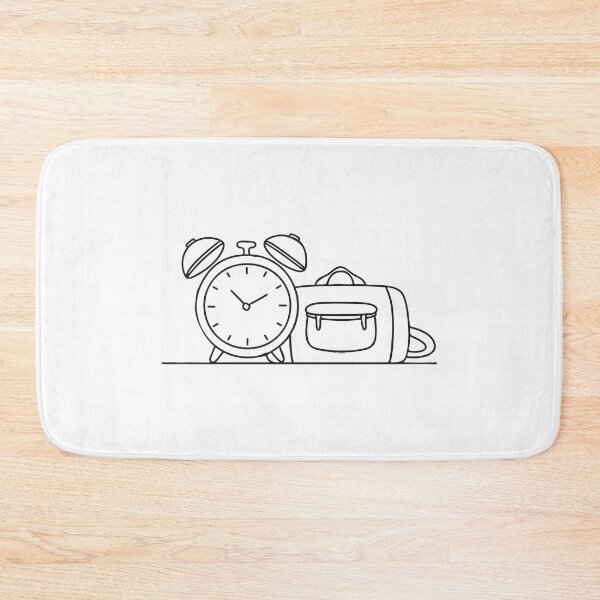 Item preview, An alarm clock sounding near a partially packed bag designed and sold by rasagamastore.