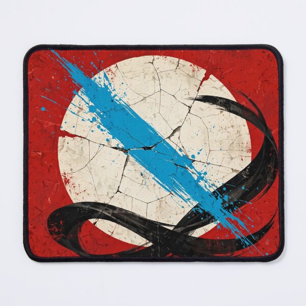 Item preview, Original abstract painting in red, black and blue designed and sold by KALEIDOSCOPE UK.
