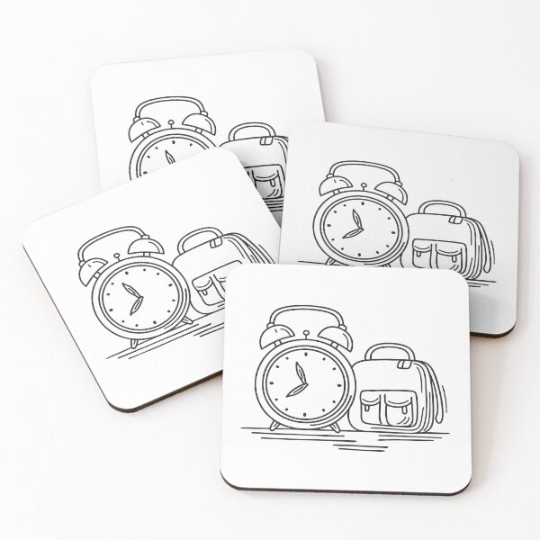 Item preview, A buzzing alarm clock next to a half filled bag designed and sold by rasagamastore.