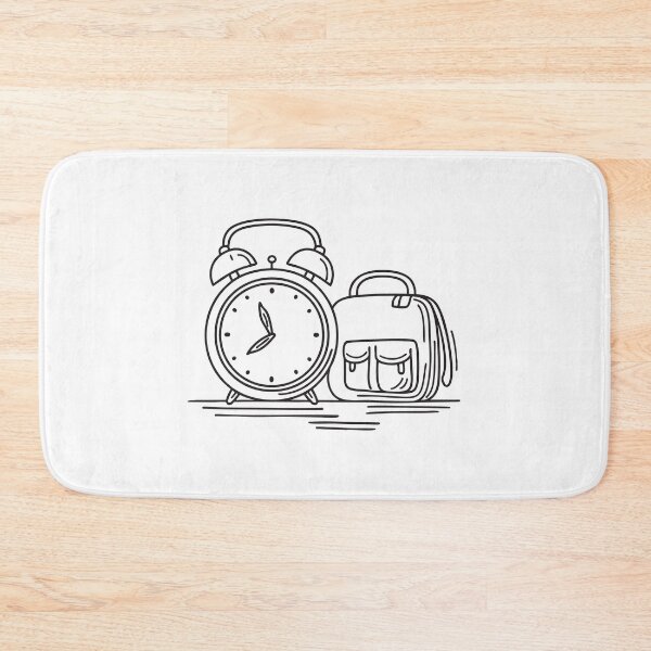 Item preview, A buzzing alarm clock next to a half filled bag designed and sold by rasagamastore.