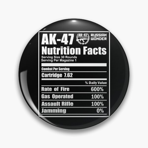 Item preview, AK 47 Russian Rifle Funny Nutrition Facts designed and sold by AnnaliseHowe.