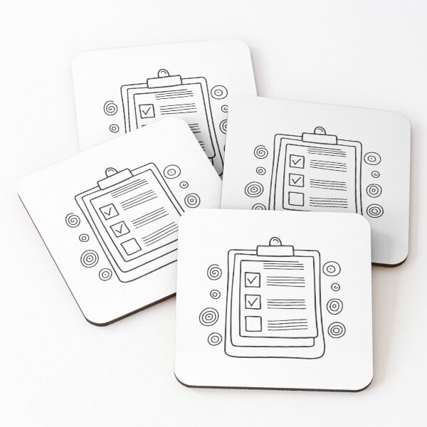 Item preview, A schedule full of checked boxes left on a cluttered table designed and sold by rasagamastore.
