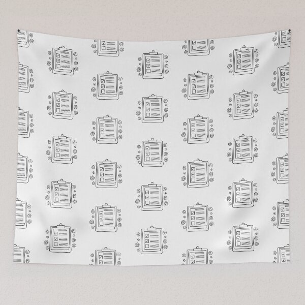 Item preview, A schedule full of checked boxes left on a cluttered table designed and sold by rasagamastore.