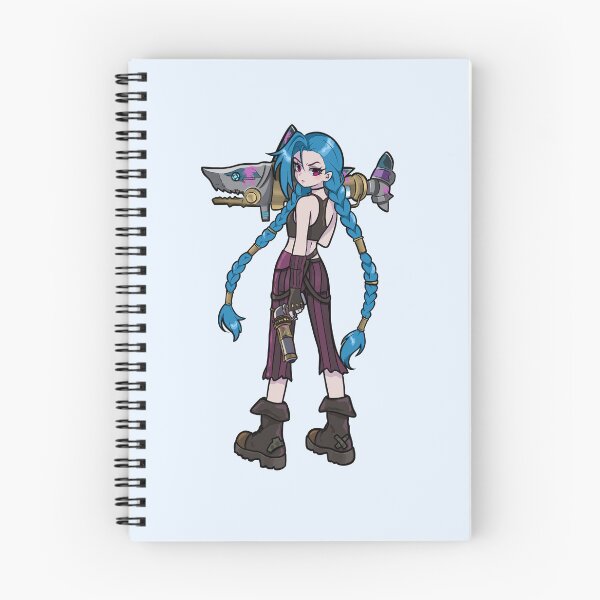 Item preview, Jinx League Arcane Blue Hair Cute Cartoon Girl  designed and sold by Mypixieart.