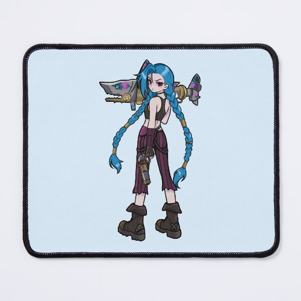 Item preview, Jinx League Arcane Blue Hair Cute Cartoon Girl designed and sold by Mypixieart.