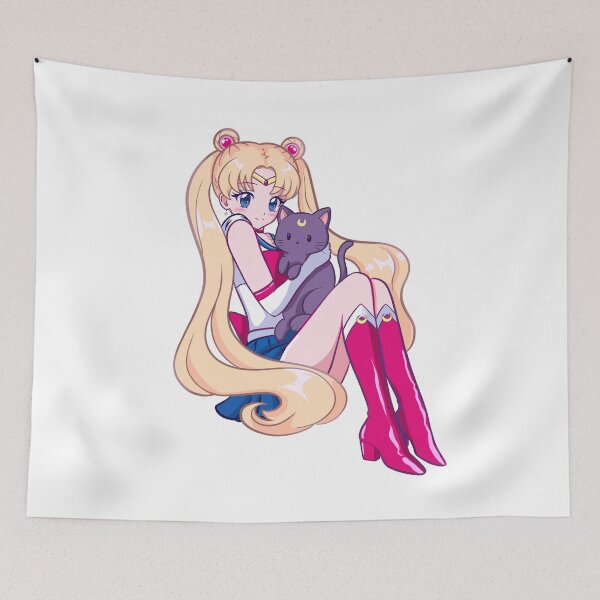 Item preview, Sailor girl moon usagi and luna fanart cute cartoon series anime designed and sold by Mypixieart.