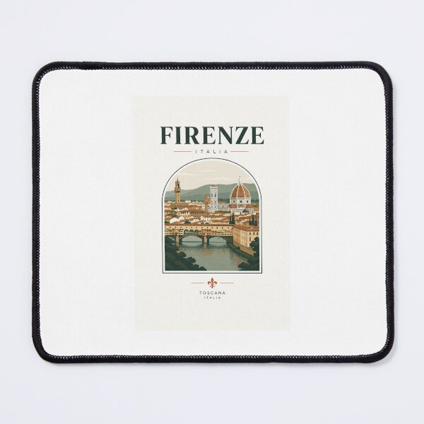 Item preview, Florence Italy Travel Poster Firenze Tuscany Vintage City Landscape Design designed and sold by ErikLaRDesigns.