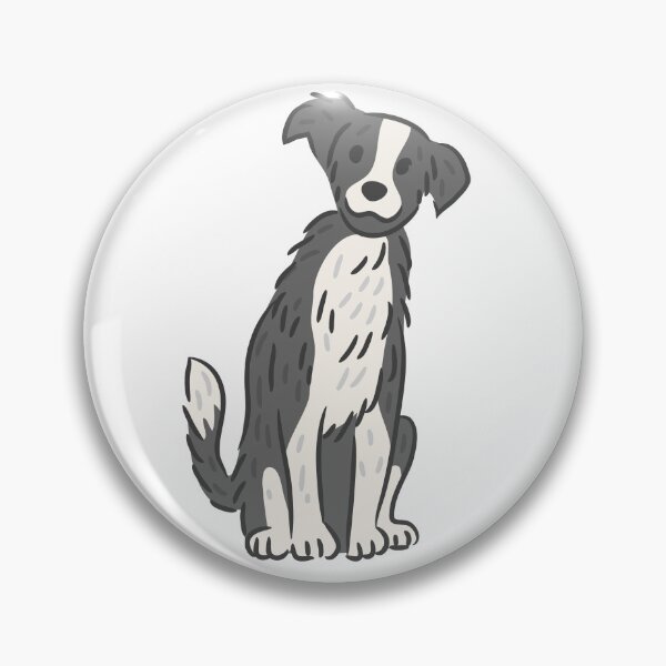 Item preview, Cute Border Collie Dog Sitting Cartoon Illustration. designed and sold by monkik.