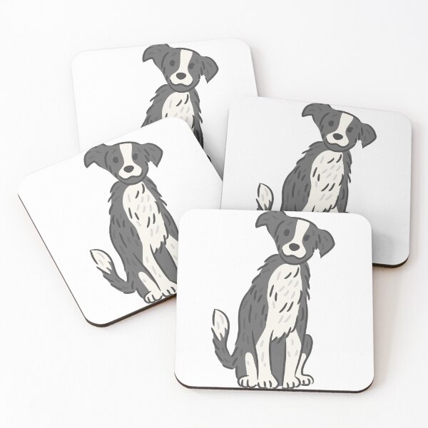 Item preview, Cute Border Collie Dog Sitting Cartoon Illustration. designed and sold by monkik.