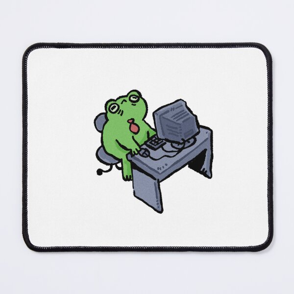 Item preview, Exhausted Office Frog at His Desk designed and sold by Childish by Design.