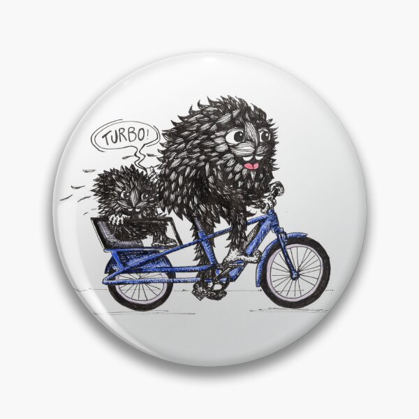 Artikelvorschau, Gérard und Mini-Gérard auf ihrem Fahrrad im Turbomodus. entworfen und verkauft von Monster-Studio Pierquin.