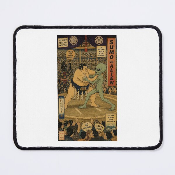 Item preview, Sumo Alien ukiyoe designed and sold by UkiyoVibes.