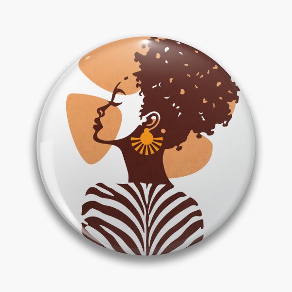 Item preview, Black Woman Afro Natural Hair Illustration designed and sold by artCreativeColony.
