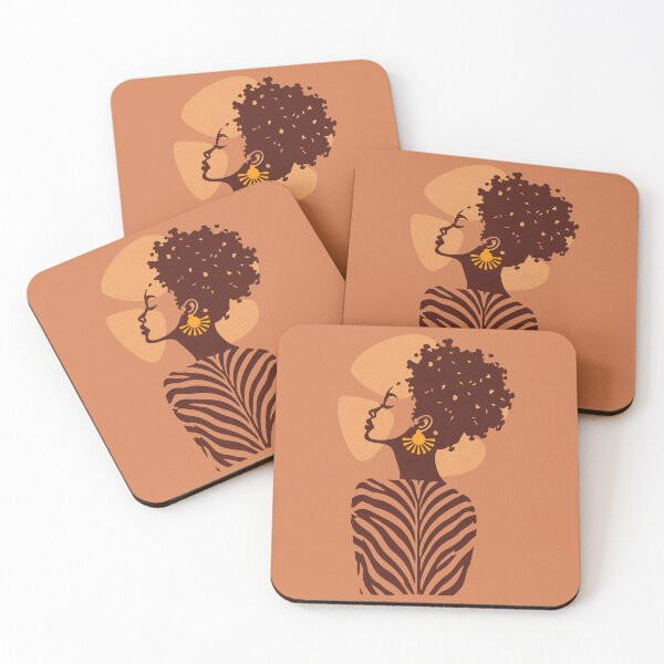 Item preview, Black Woman Afro Natural Hair Illustration designed and sold by artCreativeColony.