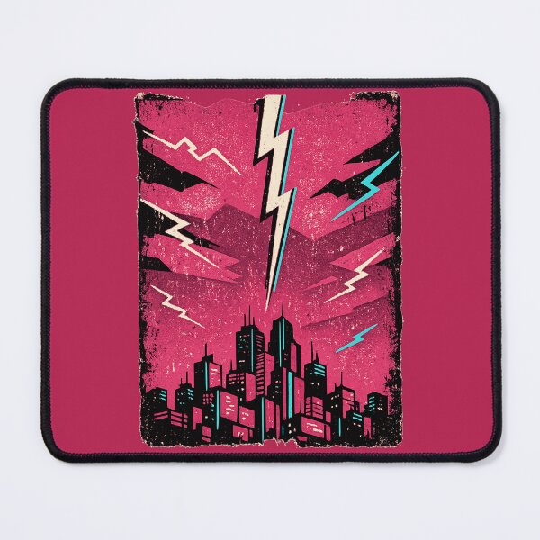 Item preview, Neon Storm Over The Anime City designed and sold by KungPowUnicorn.
