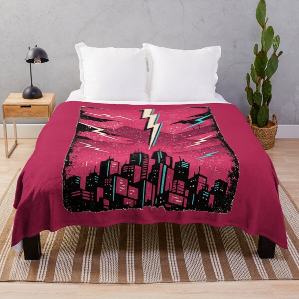 Item preview, Neon Storm Over The Anime City designed and sold by KungPowUnicorn.