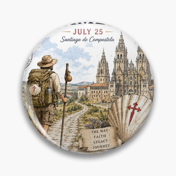 Item preview, St James Day July 25 Camino de Santiago Pilgrimage Design designed and sold by Vivaro.