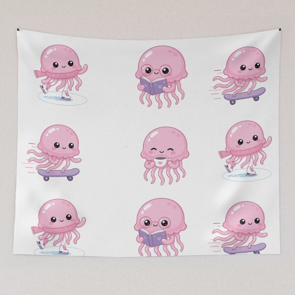 Item preview, Happy Jolly jelly fish designed and sold by InkspireByKomal.
