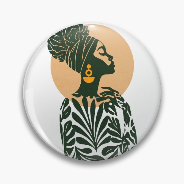 Item preview, Black Woman Headwrap Botanical Afro  designed and sold by artCreativeColony.