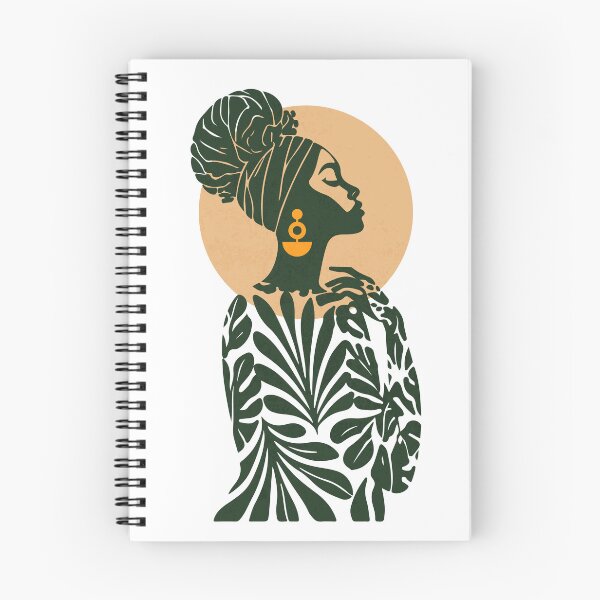 Item preview, Black Woman Headwrap Botanical Afro  designed and sold by artCreativeColony.